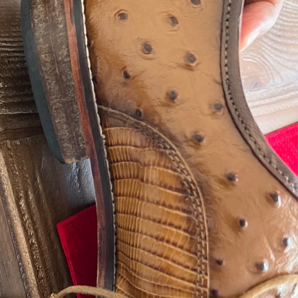 Stacy Adams Rodano Leather sole Lizard Cap Toe Oxford Shoes Tan 25527-240 main image 10